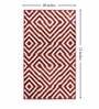 Maroon Abstract Polypropylene 4 ft x 6 ft Machine Made Carpet