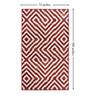 Maroon Abstract Polypropylene 6 ft x 9 ft Machine Made Carpet