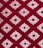 Maroon Abstract Chenille  16 X 16 Inches Cushion Cover (Set of 5)