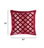 Maroon Abstract Chenille  16 X 16 Inches Cushion Cover (Set of 5)