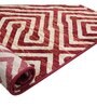 Maroon Abstract Polypropylene 3 ft x 5 ft Machine Made Carpet