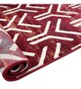 Maroon Abstract Polypropylene 6 ft x 9 ft Machine Made Carpet