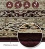 Maroon and Beige Persian 2x3 Feet Machine Made Runner