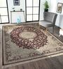 Maroon and Beige Persian 3x5 Feet Machine Made Carpet
