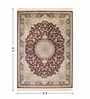 Maroon and Beige Persian 3x5 Feet Machine Made Carpet