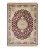 Maroon and Beige Persian 3x5 Feet Machine Made Carpet
