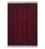 Maroon and Black Persian 3x5 Feet Machine Made Carpet
