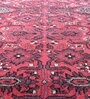 Maroon and Black Persian 3x5 Feet Machine Made Carpet