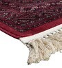 Maroon and Black Persian 3x5 Feet Machine Made Carpet