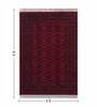 Maroon and Black Persian 3x5 Feet Machine Made Carpet