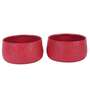 Maroon Bowl Textured Planters Set of 2