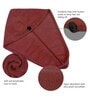 Maroon Caldezonia Solid 450 GSM Microfiber Bath HairWrap