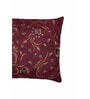 Maroon Textured Chanderi Silk 18 x 12 Inches Embroidered Cushion Cover