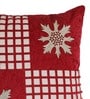 Maroon Velvet Checkered 16x16 inches Cushion Cover (5Pc)