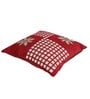 Maroon Velvet Checkered 16x16 inches Cushion Cover (5Pc)
