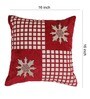 Maroon Velvet Checkered 16x16 inches Cushion Cover (5Pc)