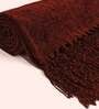 Maroon Solid Chenille 50x60 Inches Sofa Throw