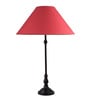 Margaux Maroon Cottan Fabric Shade Night Lamp With Mild Steel Base