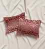 Maroon Cotton 27x18 Inches Pillow Covers (Set of 2)