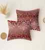 Maroon Cotton 27x18 Inches Pillow Covers (Set of 2)