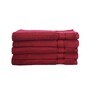 Maroon Solid 600 GSM Cotton Hand Towels (Set of 5)