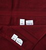 Maroon Solid 600 GSM Cotton Hand Towels (Set of 5)