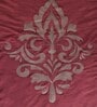 Maroon Cotton Embroidered 150 GSM Quilt Set