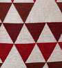 Maroon Geometric Cotton 16 x 16 Inches Cushion Covers (Set of 2)