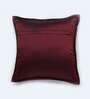 Maroon Geometric Cotton 16 x 16 Inches Cushion Covers (Set of 2)