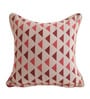 Maroon Geometric Cotton 18 x 18 Inches Cushion Covers (Set of 2)
