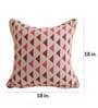Maroon Geometric Cotton 18 x 18 Inches Cushion Covers (Set of 2)