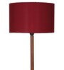 Royal Maroon Cotton Shade Shelf Floor Lamp With MDF Base