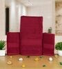 Maroon Cotton Solid  500 GSM Bath & Hand Towels Pack of 3 (1Bath 2 Hand)