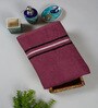 Maroon Cotton Solid 380 GSM Bath Towels (Set of 2)