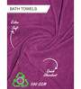 Maroon Cotton Solid 500 GSM Bath Towels (Set of 4)