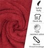 Maroon Solid 550 GSM Cotton Bath Towels (Set of 2)