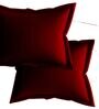 Maroon Cotton Solid 210TC Plain Super King Bedsheet with 2 Pillow Covers