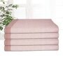 Maroon Cotton Striped 220 GSM Bath Towels 4 Pc