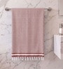 Maroon Cotton Waffle Weave Bath Towel