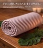 Maroon Cotton Waffle Weave Bath Towel