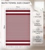 Maroon Cotton Waffle Weave Bath Towel