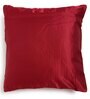 Maroon Textured Polyester 16 x 16 Inch Embroidered Cushion Covers (Set of 5)