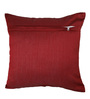 Maroon Ethnic Motifs Polyester 16 x 16 Inches Cushion Cover (Set of 5)