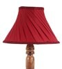 Deigo Maroon Fabric Shade Night Lamp With Mango wood Base