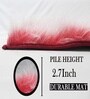 Maroon Faux Fur 18x30 Inches Washable Bath Mat