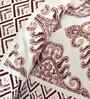 Maroon Floral 180 TC Cotton  King Sized Bedsheet with 2 Pillow Covers