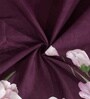 Maroon Floral 210 TC Poly Cotton Single Bed Sized Bed Sheets With 1 Pillow Cover