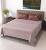 Maroon Floral 400 TC Super King Size Bedsheet with 2 Pillow Covers Luxury Series Collection