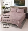 Maroon Floral 400 TC Super King Size Bedsheet with 2 Pillow Covers Luxury Series Collection