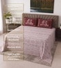 Maroon Floral 400 TC Super King Size Bedsheet with 2 Pillow Covers Luxury Series Collection